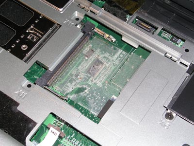 Отсек mini-PCI в ноутбуке